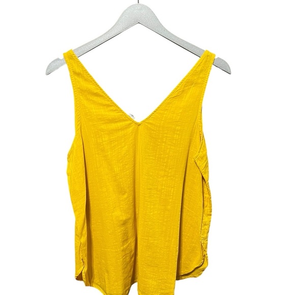 🟣Old Navy Yellow V-Neck Tank Top – Size Small - Picture 2 of 4